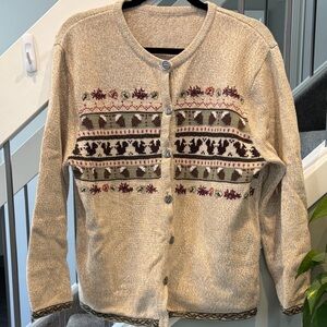 VINTAGE Squirrel Cardigan